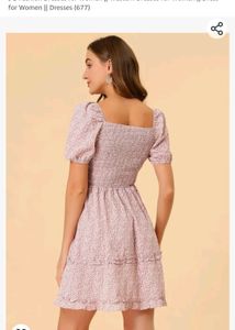 Pink Colour Dress With Puff Sleeves ✨❤️🌸🌸🌸🧿🧿