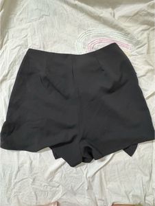 Black Wrap Skort