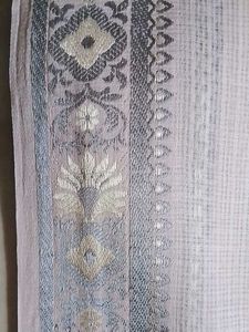 Kota Doria Saree With Silk Embroidery