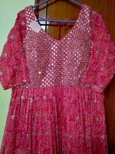 New Pink Embellished gown