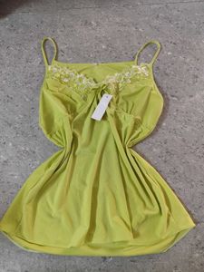 green lace cami top