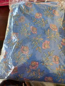 Blue Floral Print Fabric