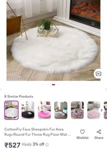 Faux Sheepskin Round Rug