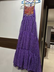 Bandhni Print Long Gown