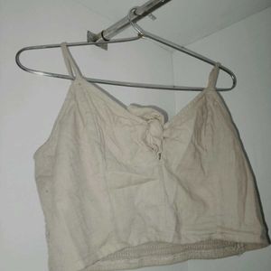 Cute Beige Crop Top