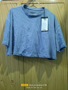 Roadster Blue Crop Top - New