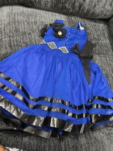 Blue Party Wear soft Net Dress