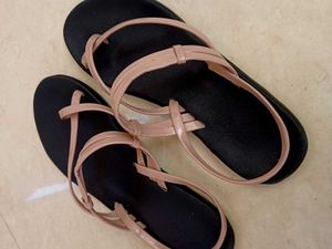 Strappy Black Flats / Sandals