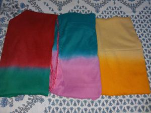 Colorful Ombre Dupattas  - Set of 3