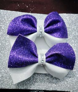 Sparkly Purple Hair Bows (Set of 2)
