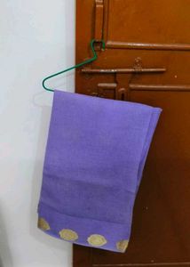 Purple Saree with Gold Details