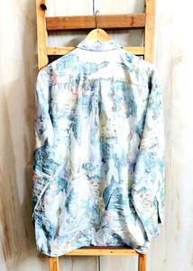See Green Printed Shirt Size-44-46