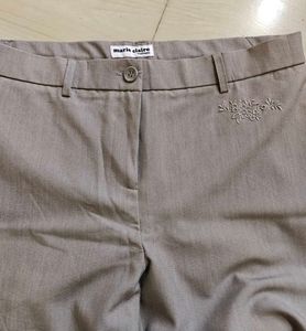 Wide Leg Grey Trouser