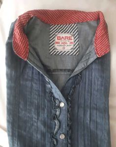 BARE DENIM Front Open Casual Shirt