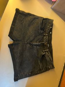 Acid Wash Denim Shorts