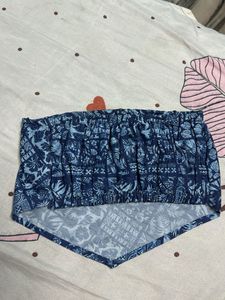 Blue Pattern Bikini Bottom