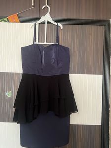 Blue Bustier Layered Dress
