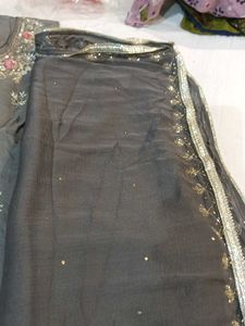 Elegant Gray Embroidered Salwar Kameez