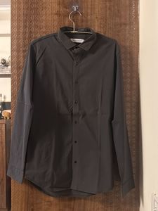 Grey Shirt  Long Sleeve Button-Down