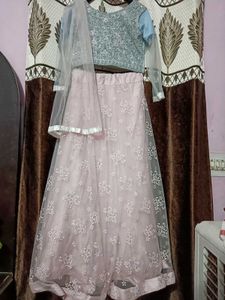 Elegant Pink Floral Lehenga Choli Set
