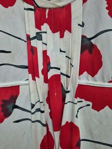 Long Top Red And Offwhite