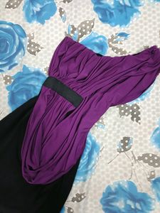 Purple &amp; Black Mini Dress