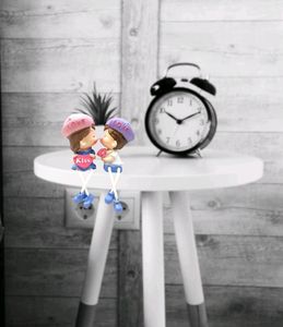 Romantic Couple Leg Hanging Miniature Shopiece