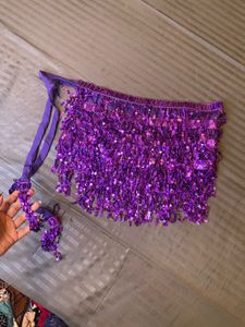 Purple Sequin Skirt