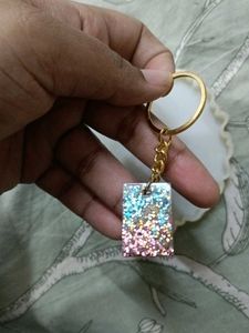 Resin Glitter Keychain