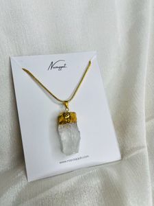 Raw Crystal Necklaces - Gold Plated