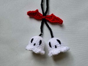 Crochet Ghost bag Charm