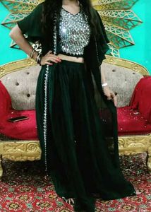 Woman 3piece Dress Dark Green