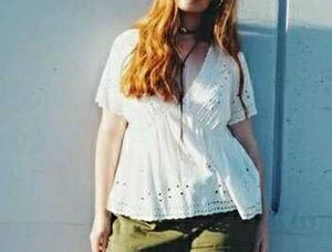 Zara White Eyelet Blouse