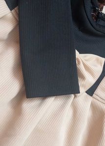 Stylish Two-Tone Mini Dress