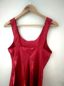Red Satin Mini Dress