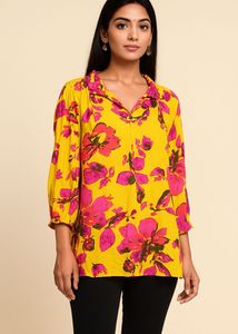 Floral Yellow Top