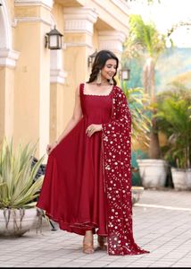 Full Flair Anarkali Gown With Dupatta