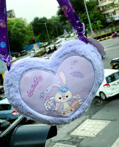 Kids Fluffy Plushy Soft Sling Bag Party Shopping