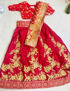 Red Embroidered Lehenga Choli