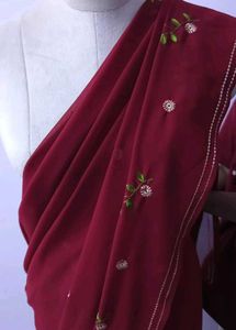 Elegant Maroon Saree