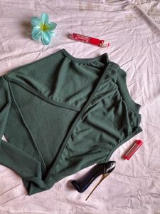 Savana Green Backless Top