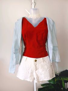 Velvet Backless Top