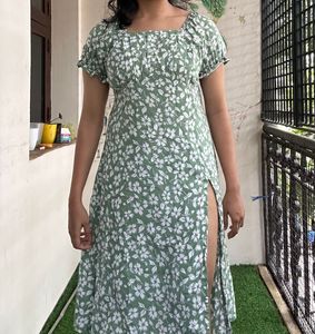 Floral Sage Green Dress
