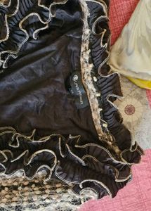 black woolen Poncho style sweater