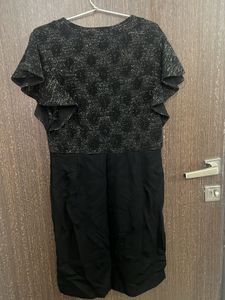 Embellished Black Party Wear Mini Dress