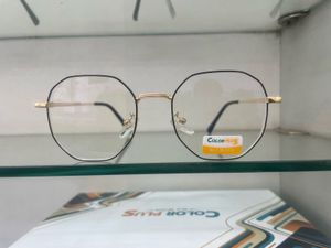 Stylish Black & Gold Geometric Glasses