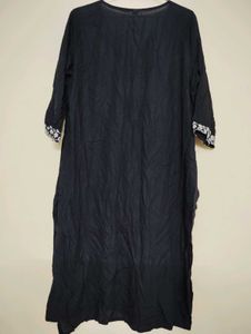 Black Embroidered Kurti Dress