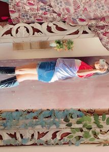 Rolled Hem Denim Shor