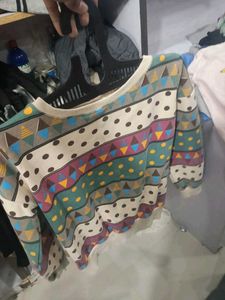 Patterned Long Sleeve Top