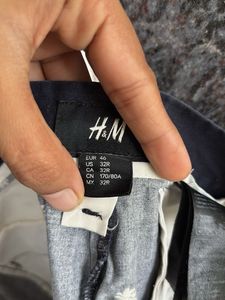 H&M Blue Patterned Pants